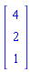 Vector[column]([[4], [2], [1]])