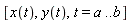 [x(t), y(t), t = a .. b]