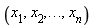 x[1], x[2], () .. (), x[n]