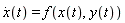 diff(x(t), t) = f(x(t), y(t))