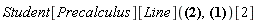 Student[Precalculus][Line]([__x__[2], __y__[2]], [__x__[1], __y__[1]])[2]