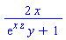 2*x/(exp(x*z)*y+1)