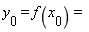 y[0]=f(x[0])=