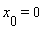 x[0] = 0