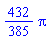 (432/385)*Pi