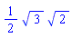 (1/2)*3^(1/2)*2^(1/2)