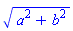 (a^2+b^2)^(1/2)