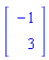 Vector[column]([[-1], [3]])