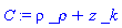 C := rho*_rho+z*_k