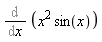 Diff(x^2*sin(x), x)
