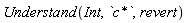 Understand(Int, `c*`, revert)