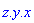 `.`(z, y, x)