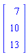 Vector(3, {(1) = 7, (2) = 10, (3) = 13})