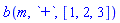 b(m, `+`, [1, 2, 3])