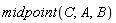 midpoint(C, A, B)