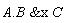 A.`&x`(B, C)