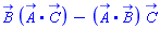 B_*Physics:-Vectors:-`.`(A_, C_)-Physics:-Vectors:-`.`(A_, B_)*C_