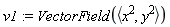 v1 := VectorField(`<,>`(x^2, y^2))