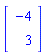 Vector[column]([[-4], [3]])