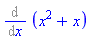 Diff(x^2+x, x)