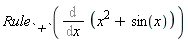 Rule[`+`](Diff(x^2+sin(x), x))