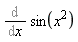 Diff(sin(x^2), x)