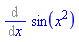 Diff(sin(x^2), x)