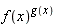 f(x)^g(x)
