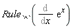 Rule[`^`](Diff(exp(x), x))