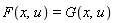 F(x, u) = G(x, u)