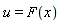 u = F(x)