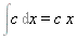Int(c, x) = c*x