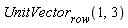 UnitVector[row](1, 3)