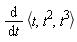 diff(`<,>`(t, t^2, t^3), t)