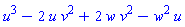 u^3-2*u*v^2+2*w*v^2-w^2*u
