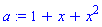 1+x+x^2