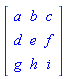 Array([[a, b, c], [d, e, f], [g, h, i]])