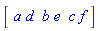 Vector[row]([a*d, b*e, c*f])