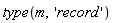 type(m, 'record')