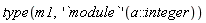 type(m1, ('`module`')(a::integer))
