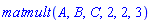 matmult(A, B, C, 2, 2, 3)