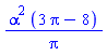 alpha^2*(3*Pi-8)/Pi
