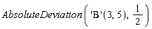 AbsoluteDeviation(('Beta')(3, 5), 1/2)