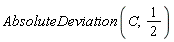 AbsoluteDeviation(C, 1/2)