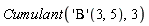 Cumulant(('Beta')(3, 5), 3)