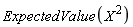 ExpectedValue(X^2)