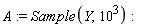 A := Sample(Y, 10^3)