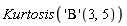Kurtosis(('Beta')(3, 5))