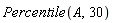 Percentile(A, 30)
