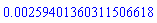 0.259401360311506618e-2